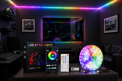 GlowDrive™ RGB Smart LED Strip Kit 5 metres with app control and music sync