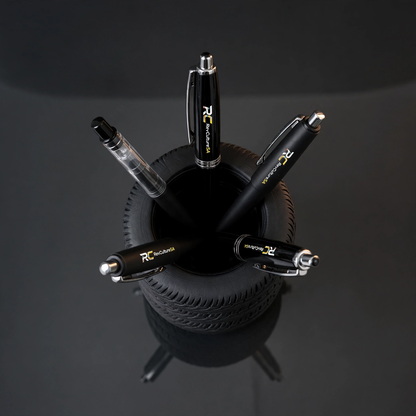 TreadVault™ Tire Desk Organizer styled as a realistic performance tire for office desks
